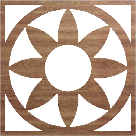 Ekena Millwork Blume Wood Fretwork Pierced Ceiling Medallion, Walnut, 24"OD x 8 3/8"ID x 3/8"T CMWP24X24X0375BLWA